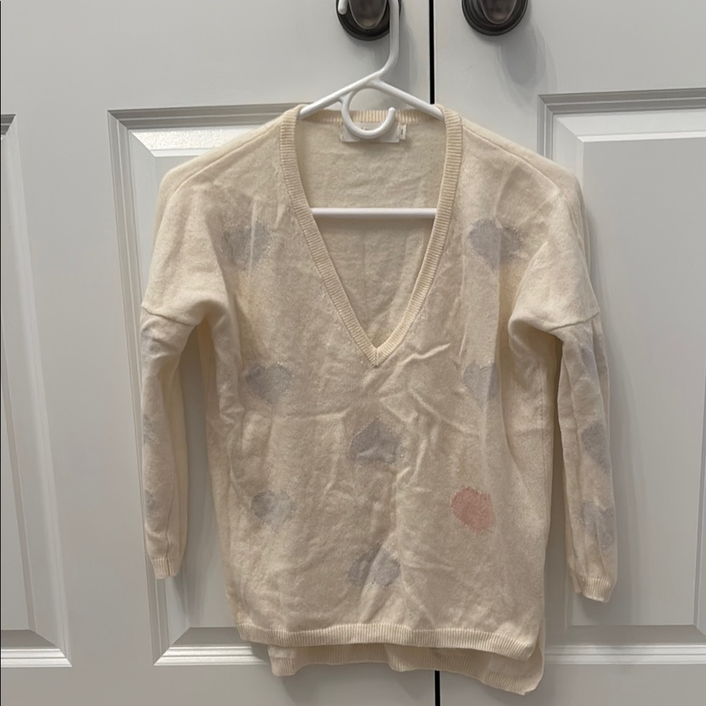 Gray V-Neck Sweater Soft Knit Classic